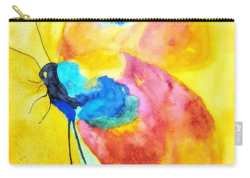 Fly Zip Pouch featuring the painting Dragonfly 2 by Shady Lane Studios-Karen Howard