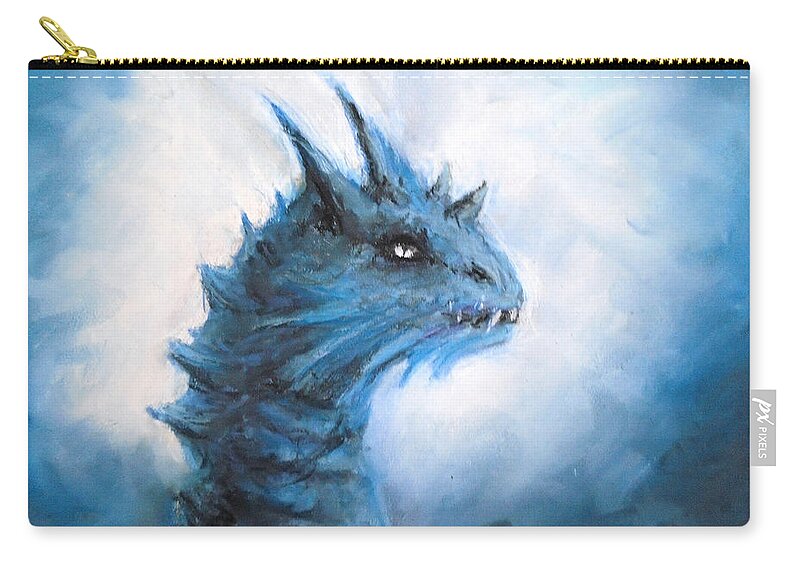Dragon Zip Pouch featuring the painting Dragon's Sight by Jen Shearer