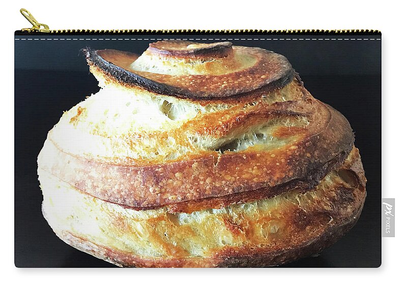  Zip Pouch featuring the photograph Dramatic Spiral Sourdough Quartet 7 by Amy E Fraser