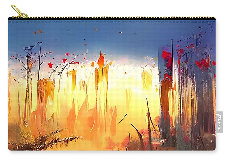 Digital Zip Pouch featuring the digital art Dream Forest III by Beverly Read