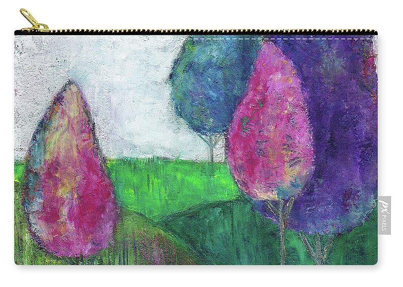 Dreamscape Zip Pouch featuring the painting Dreaming in Color by Winona's Sunshyne