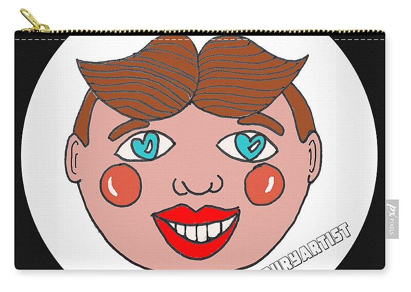 Tillie Carry-all Pouch featuring the drawing Dreamy Love Tillie by Patricia Arroyo