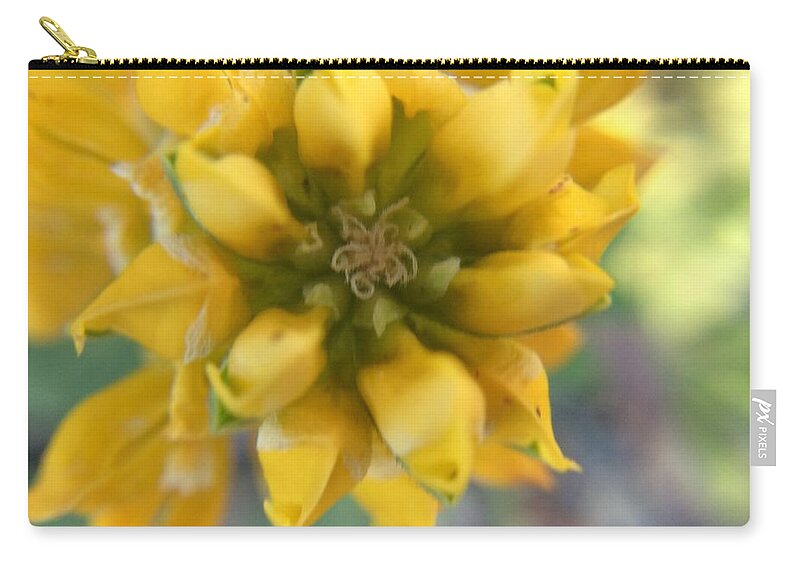 Yellow Rose Carry-all Pouch featuring the photograph Dreamy Yellow Rose by Vivian Aumond