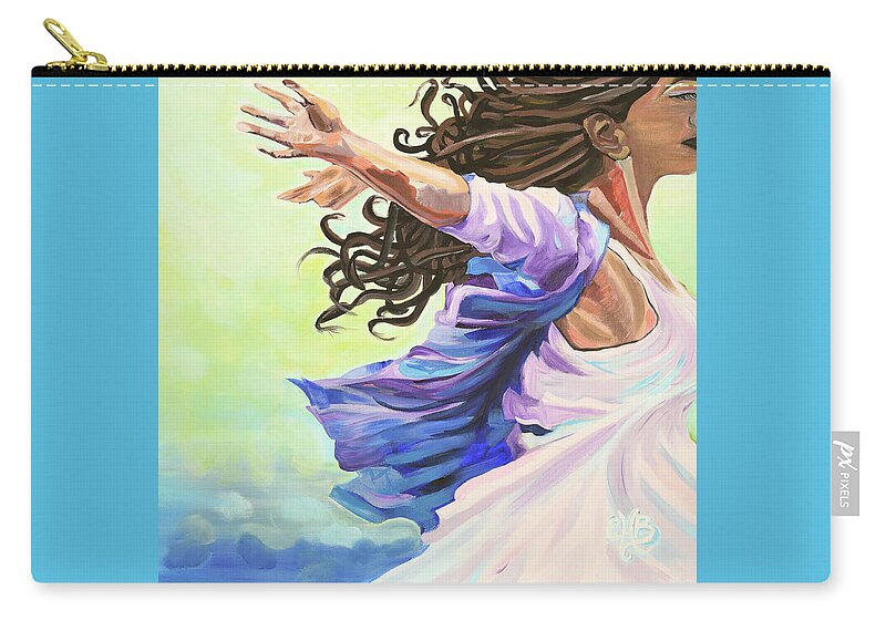 Peace Carry-all Pouch featuring the painting Drift by Chiquita Howard-Bostic