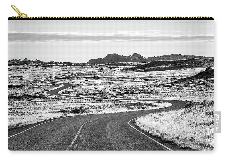 Adventure Zip Pouch featuring the photograph Drive to Island in the Sky by Andy Crawford