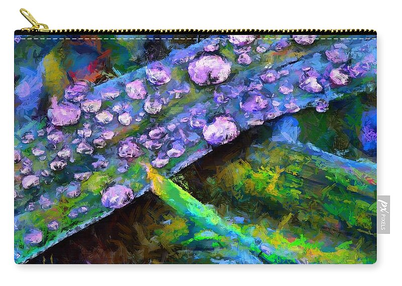 Drops Carry-all Pouch featuring the mixed media Droplets by Christopher Reed