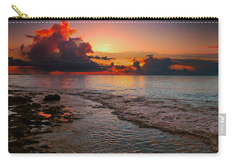 Colorful Sky Zip Pouch featuring the photograph Droplets of Sunshine by Montez Kerr
