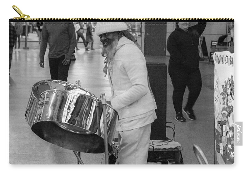  Zip Pouch featuring the photograph Drummer by Rodney Lee Williams