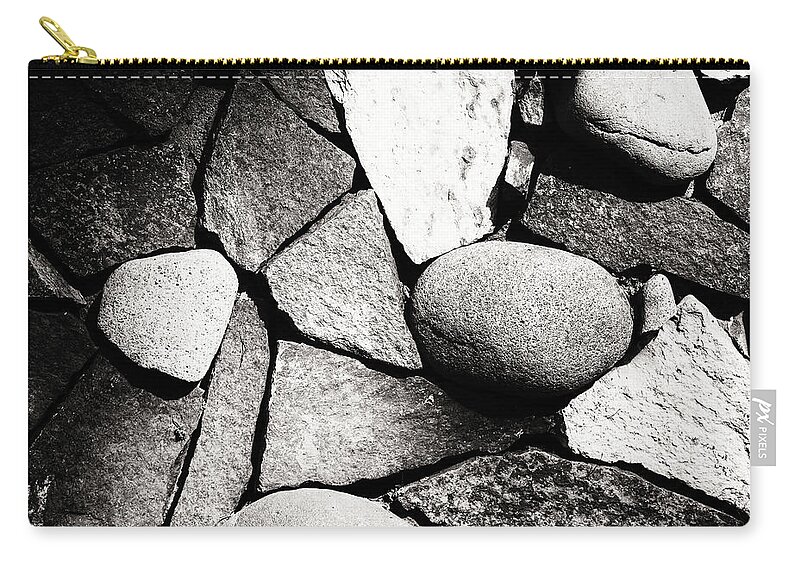 Dry Zip Pouch featuring the photograph Dry Built Stone Wall by John Williams