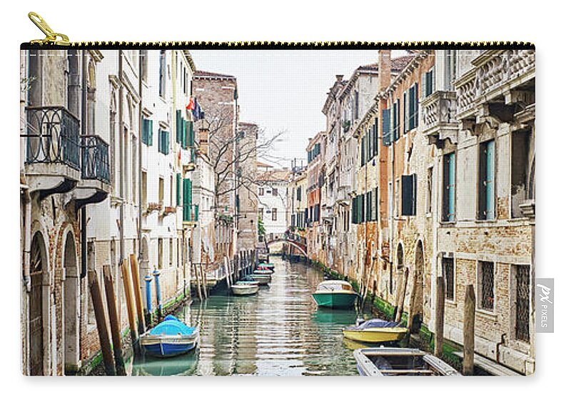 Rio Zip Pouch featuring the photograph Dsc8065 - Rio della Tetta, Venezia by Marco Missiaja