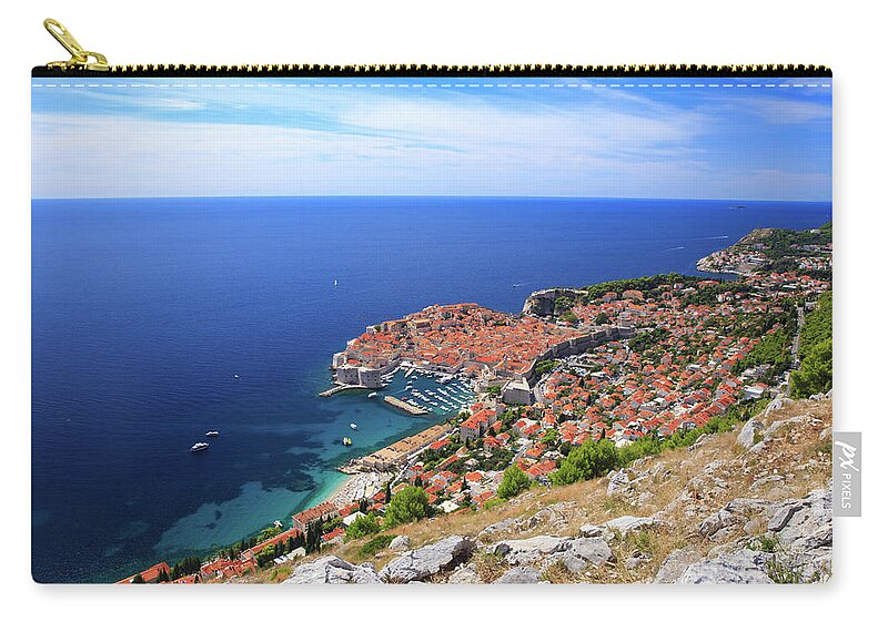 2019 Zip Pouch featuring the photograph Dubrovnik From Above by Bridget Calip