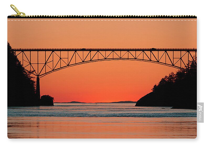 Deception Pass Carry-all Pouch featuring the photograph Ducks Under the Bridge by Michael Rauwolf