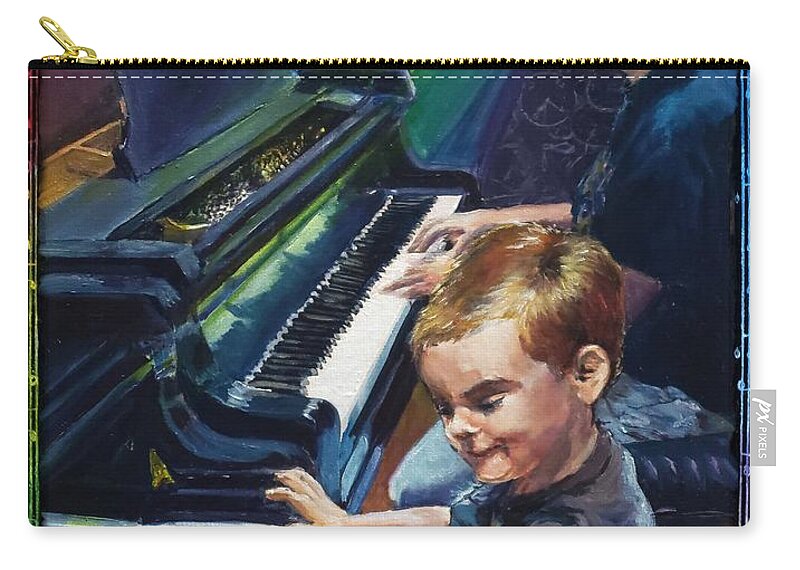 Duet Zip Pouch featuring the painting Duet, a moment in Time, wrapped by Merana Cadorette