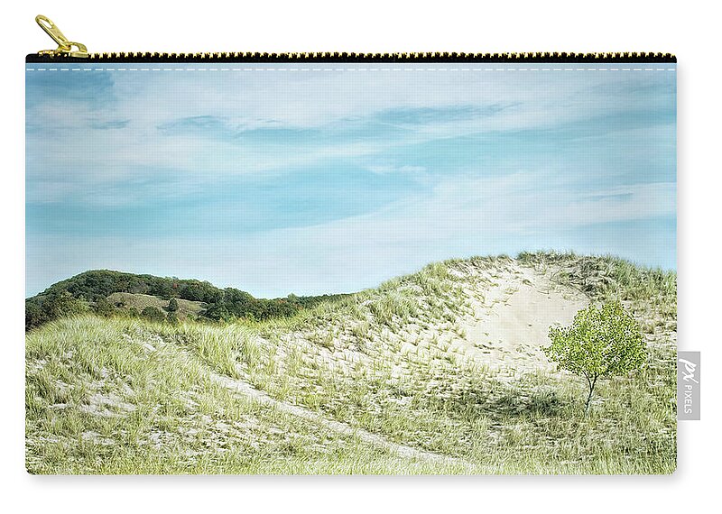 Lake Michigan Zip Pouch featuring the photograph Dune Walk by Kathi Mirto