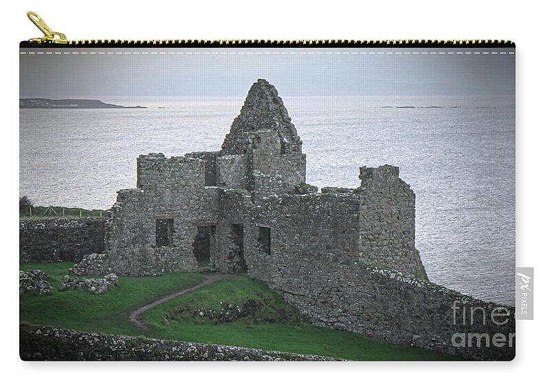 Dunluce Castle Zip Pouch featuring the photograph Dunluce Castle N Ireland Two by Veronica Batterson