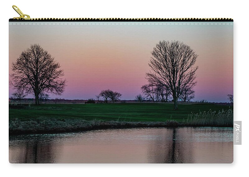 Landscape Zip Pouch featuring the photograph Dusk At Timberpoint by Cathy Kovarik