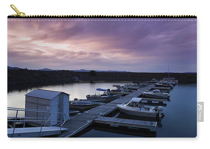 Eagle Lake Zip Pouch featuring the photograph Eagle Lake in Better Days by Mike Lee