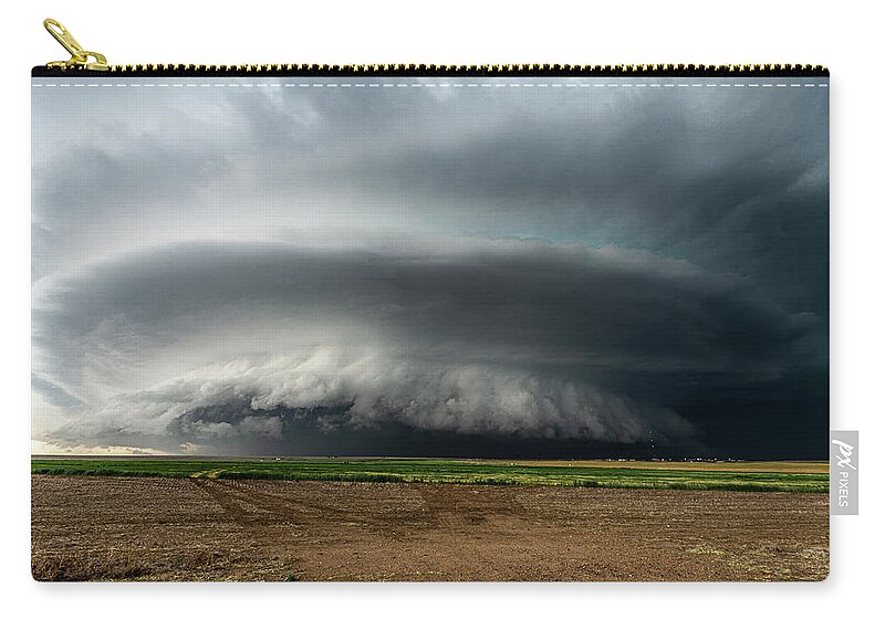 Thunderstorm Zip Pouch featuring the photograph Early Arrival by Marcus Hustedde