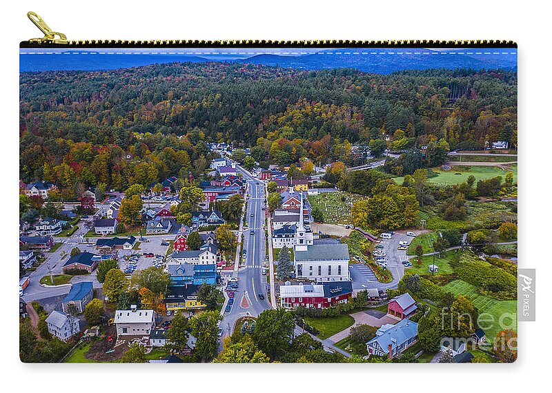 Vermont Zip Pouch featuring the photograph Early Autumn in Stowe Vermont by Scenic Vermont Photography