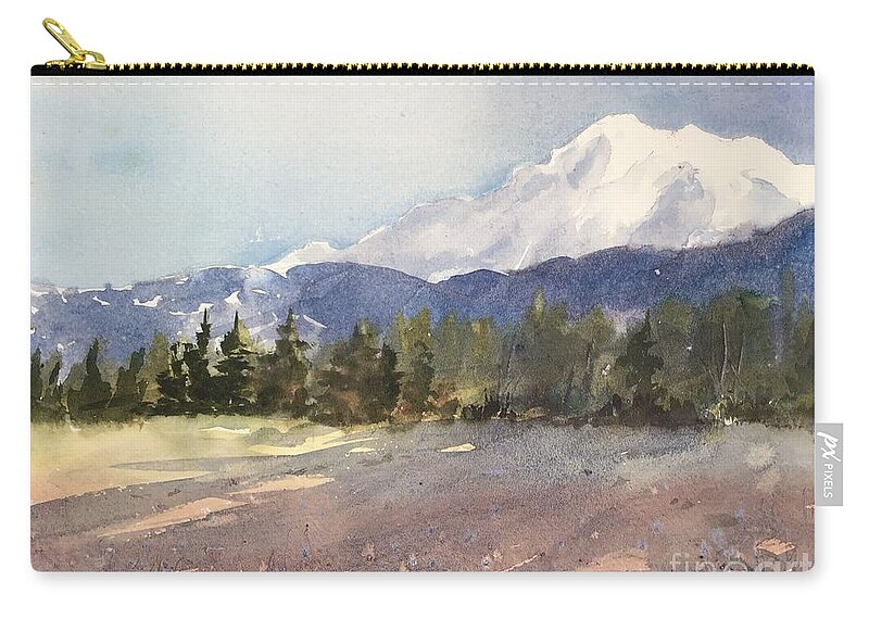 Early Morning Light Zip Pouch featuring the painting Early Light by Watercolor Meditations