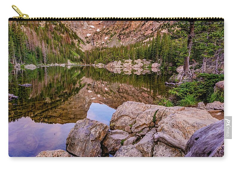America Zip Pouch featuring the photograph Early Morning at Dream Lake - Rocky Mountain National Park by Gregory Ballos
