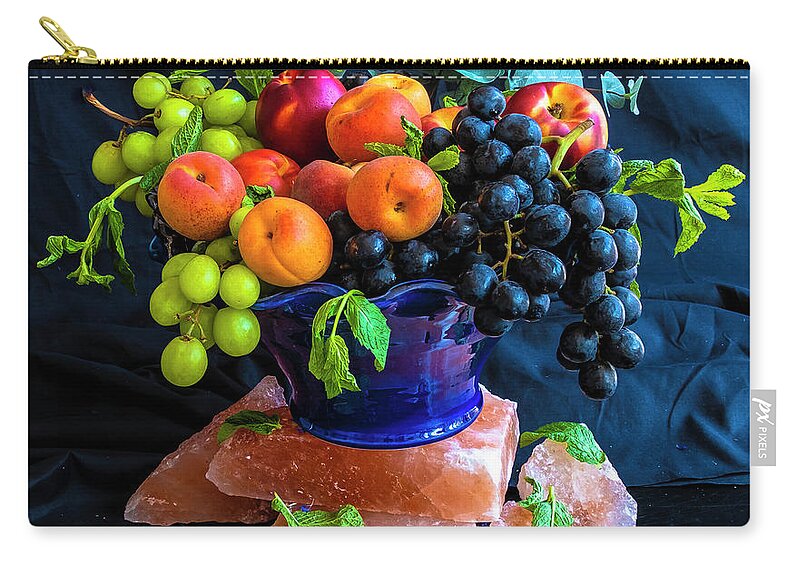 Early Summer In A Bowl Zip Pouch featuring the photograph Early Summer in a Bowl by Sarah Phillips