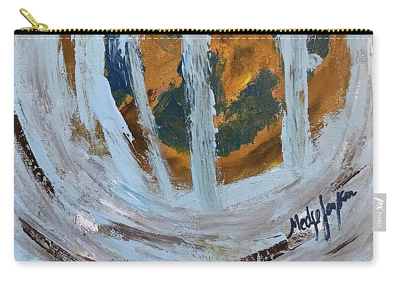 Earth Carry-all Pouch featuring the painting Earth Finally in Light by Medge Jaspan