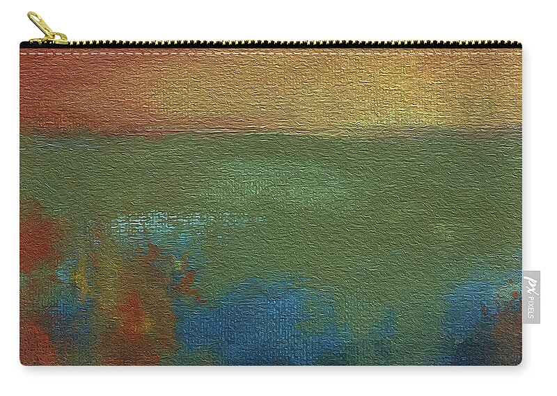 Landscape Carry-all Pouch featuring the mixed media Earthy by Linda Bailey