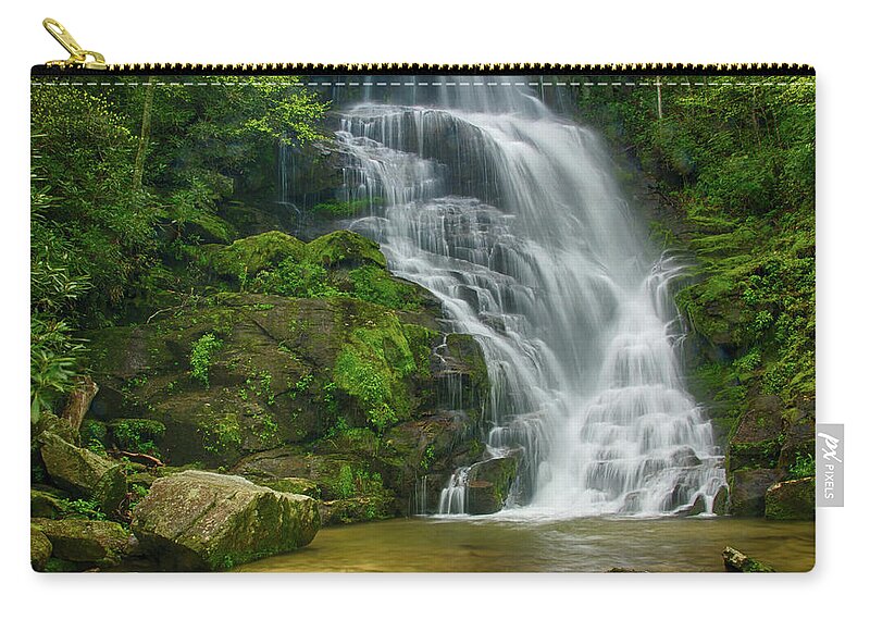 Waterfall Zip Pouch featuring the photograph Eastatoe Falls by Melissa Southern