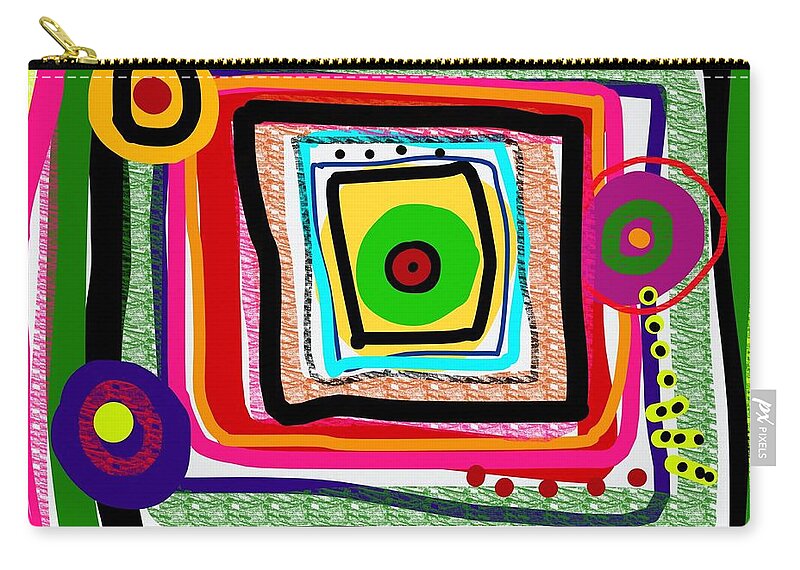 Abstract Carry-all Pouch featuring the digital art Easter Eyes by Susan Fielder