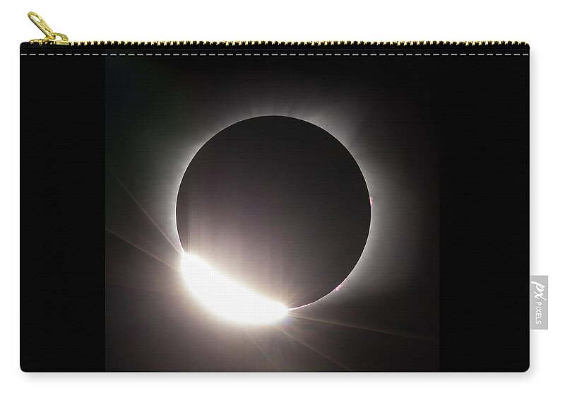 Solar Eclipse Zip Pouch featuring the photograph Eclipse 2017 by David Beechum
