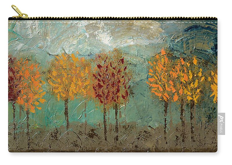 Trees Carry-all Pouch featuring the painting Edge of the Forest II by Linda Bailey