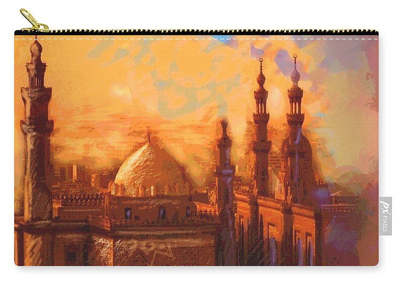  Zip Pouch featuring the mixed media Egypt by S Seema Z