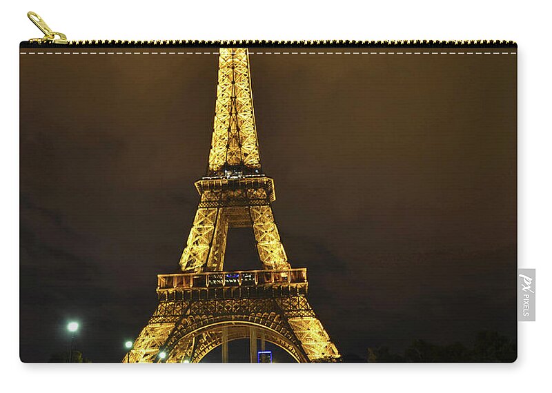  Zip Pouch featuring the photograph Eiffel Power by Toby McGuire