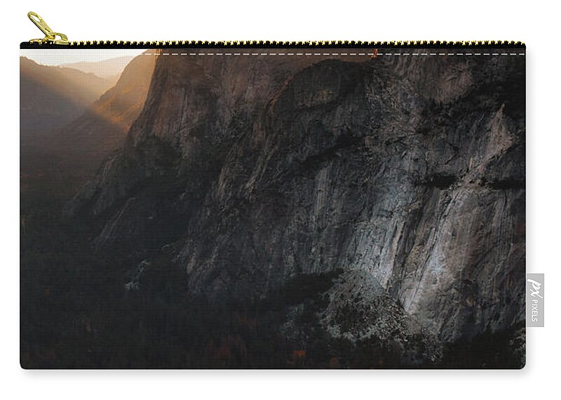 Yosemite Zip Pouch featuring the photograph El Capitan Sunset by Lawrence Knutsson