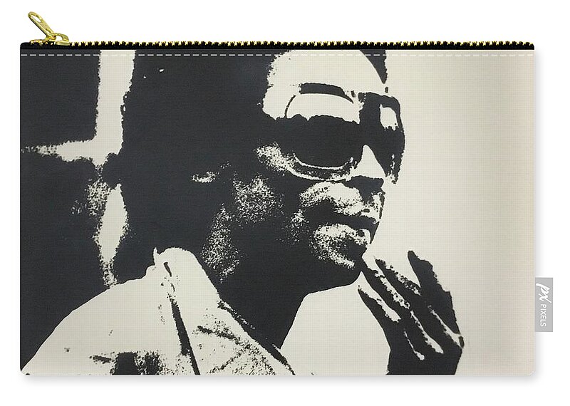 Miles Davis Zip Pouch featuring the photograph El Maestro Miles Davis by Ricardo Penalver deceased