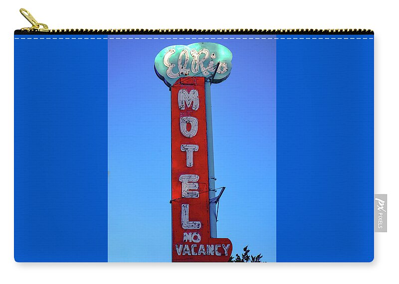 El Zip Pouch featuring the photograph El Rio Motel by Matthew Bamberg