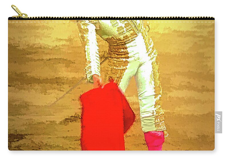 Bullfighter Zip Pouch featuring the photograph Retrato del Torero by Jerry Griffin