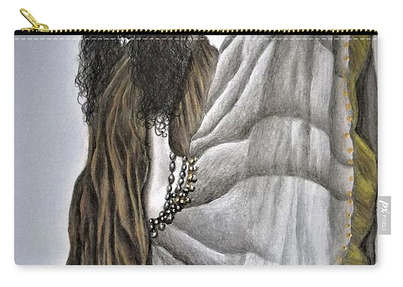 Dancer Zip Pouch featuring the drawing Elated by Tara Krishna
