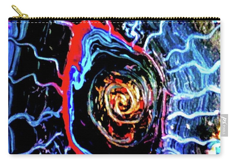 Electric Carry-all Pouch featuring the painting Electric Blue by Anna Adams
