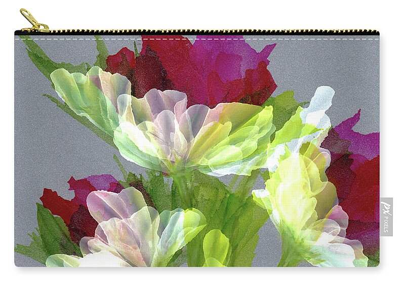 Floral Zip Pouch featuring the painting Elegance by Kimberly Deene Langlois