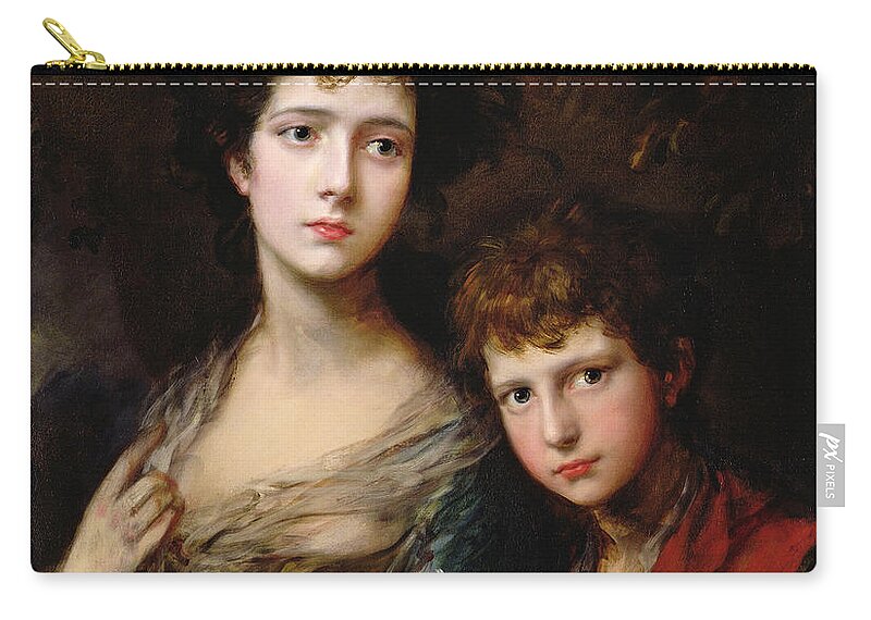 Thomas Gainsborough Zip Pouch featuring the painting Elizabeth and Thomas Linley by Thomas Gainsborough