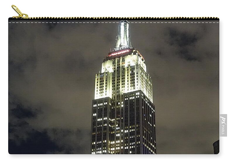 Empire State Zip Pouch featuring the photograph Empire State Building by Patricia Caron