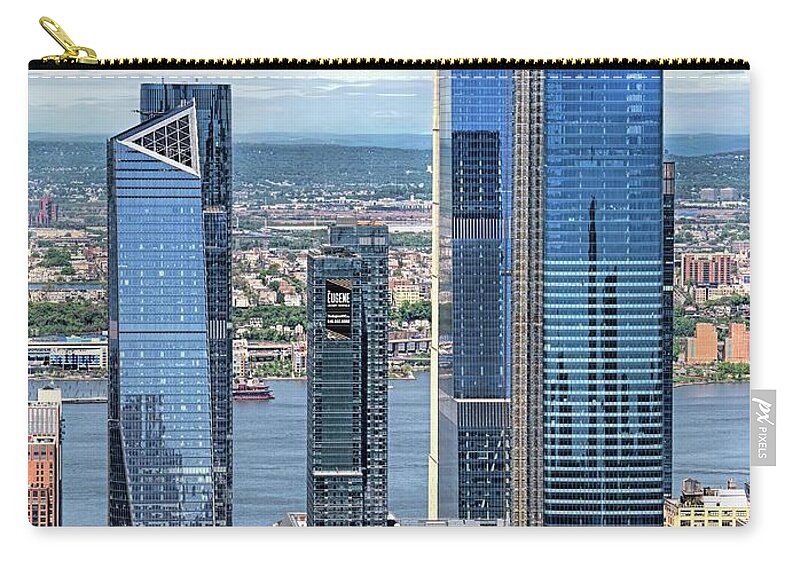 Hudson Yards Zip Pouch featuring the photograph Empire View of The Yards by S Paul Sahm