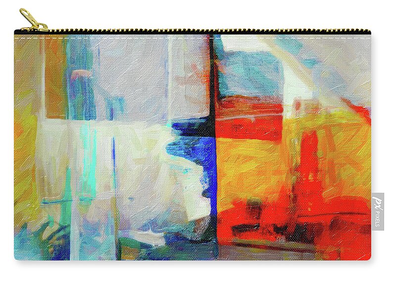 Abstract Expressionism Zip Pouch featuring the painting Empty Cities Abstract by Chris Armytage
