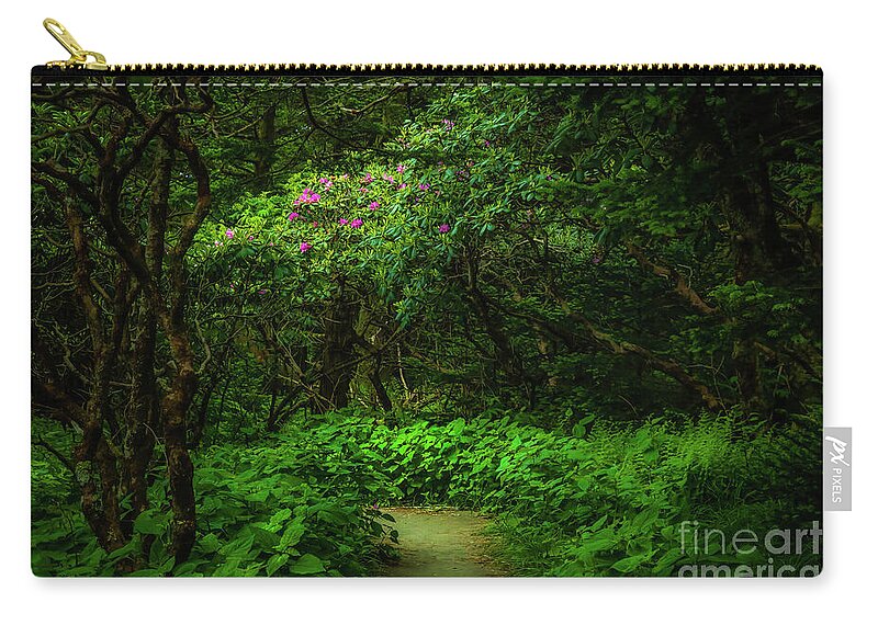Rhododendron Zip Pouch featuring the photograph Enchanted Forest at Roan Mountain by Shelia Hunt