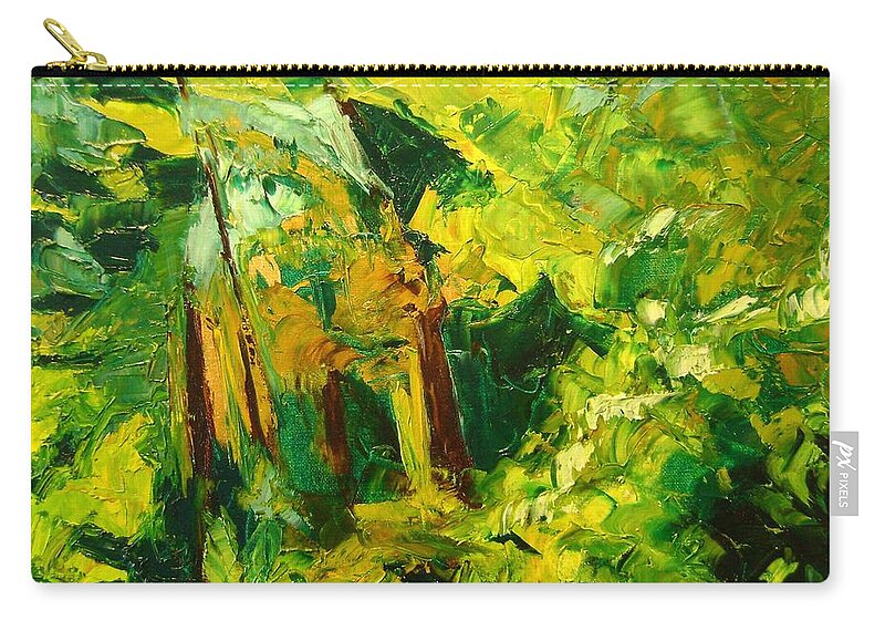 Enchanted Forest Zip Pouch featuring the painting Enchanted Forest by Therese Legere
