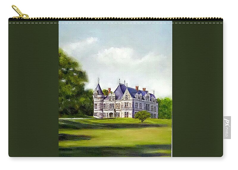 Chateau Art Zip Pouch featuring the painting Enchantment by Dr Pat Gehr