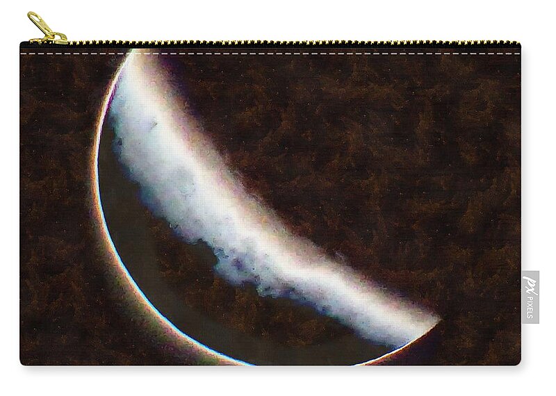 Moon Carry-all Pouch featuring the mixed media End of a Lunar Eclipse by Christopher Reed