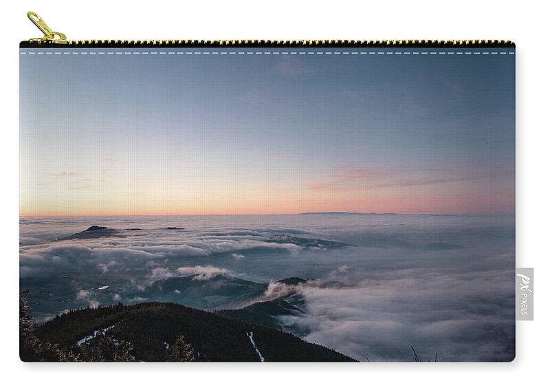 Courage Carry-all Pouch featuring the photograph End of day, beginning of night by Vaclav Sonnek